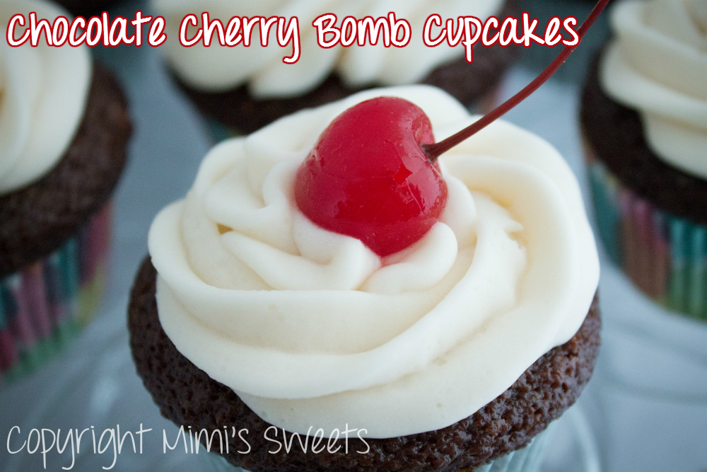 Chocolate Cherry Bomb Cupcakes Mimi's Sweets