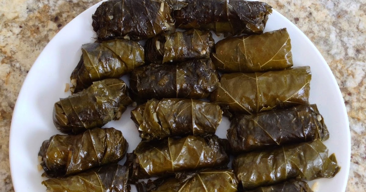 Grape leaves stuffed with brown rice A