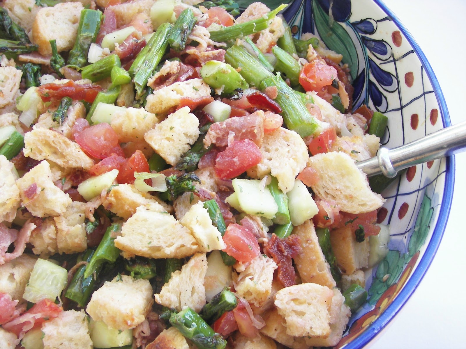 Red Couch Recipes Asparagus Panzanella