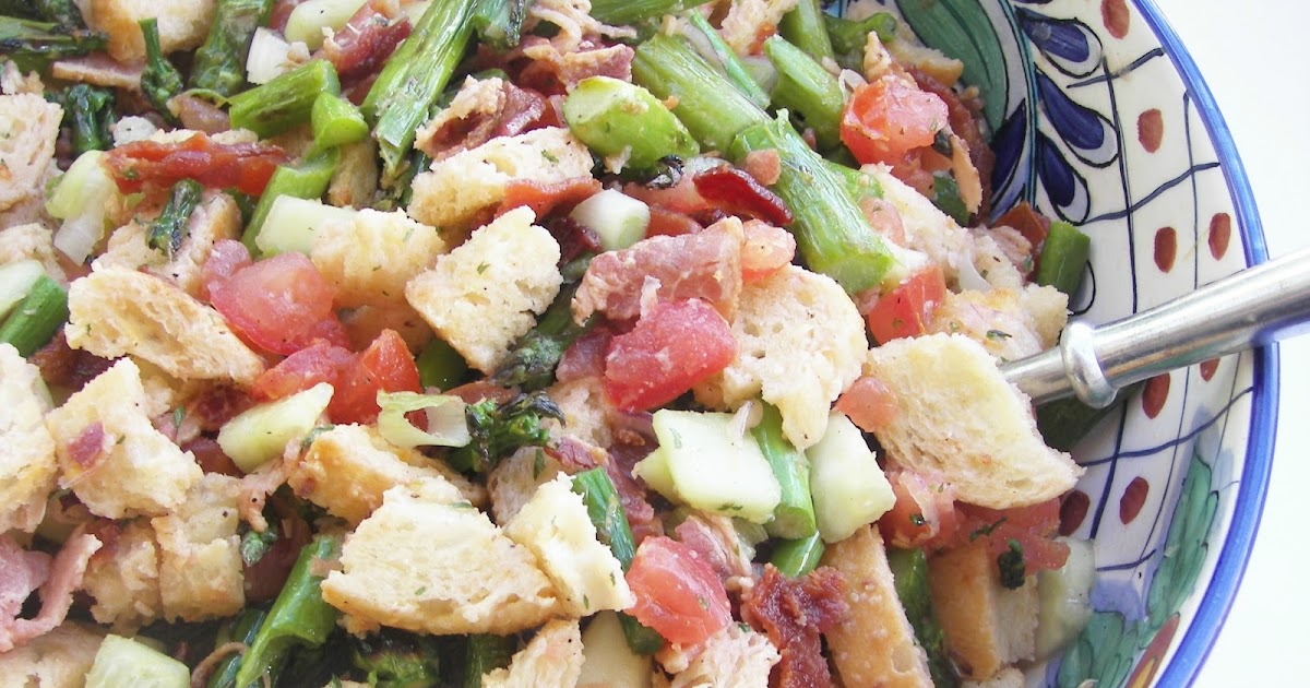 Red Couch Recipes Asparagus Panzanella