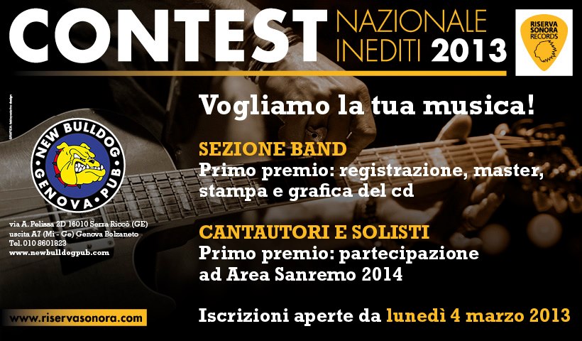 Contest Nazionale Gruppi,Artisti Emergenti 