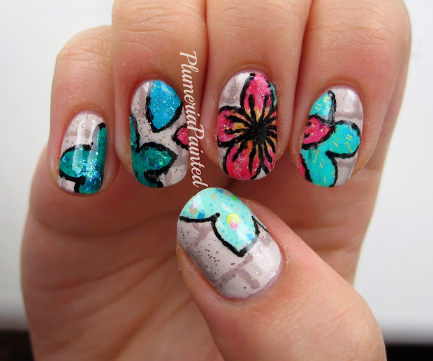 plumeriapainted floral graffiti