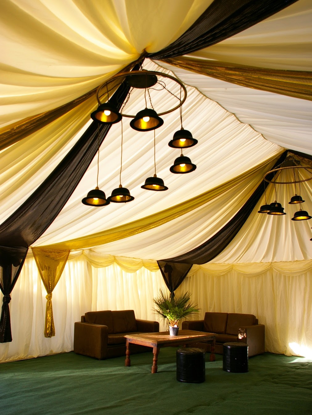 bowler hat chandelier