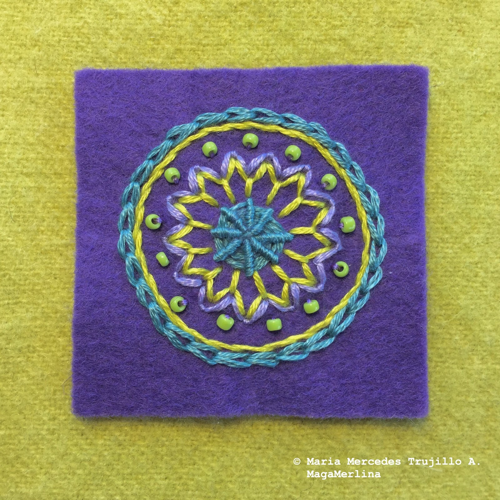 Magamerlina embroidered mini mandala tutorial Magamerlina embroidered mini mandala tutorial
