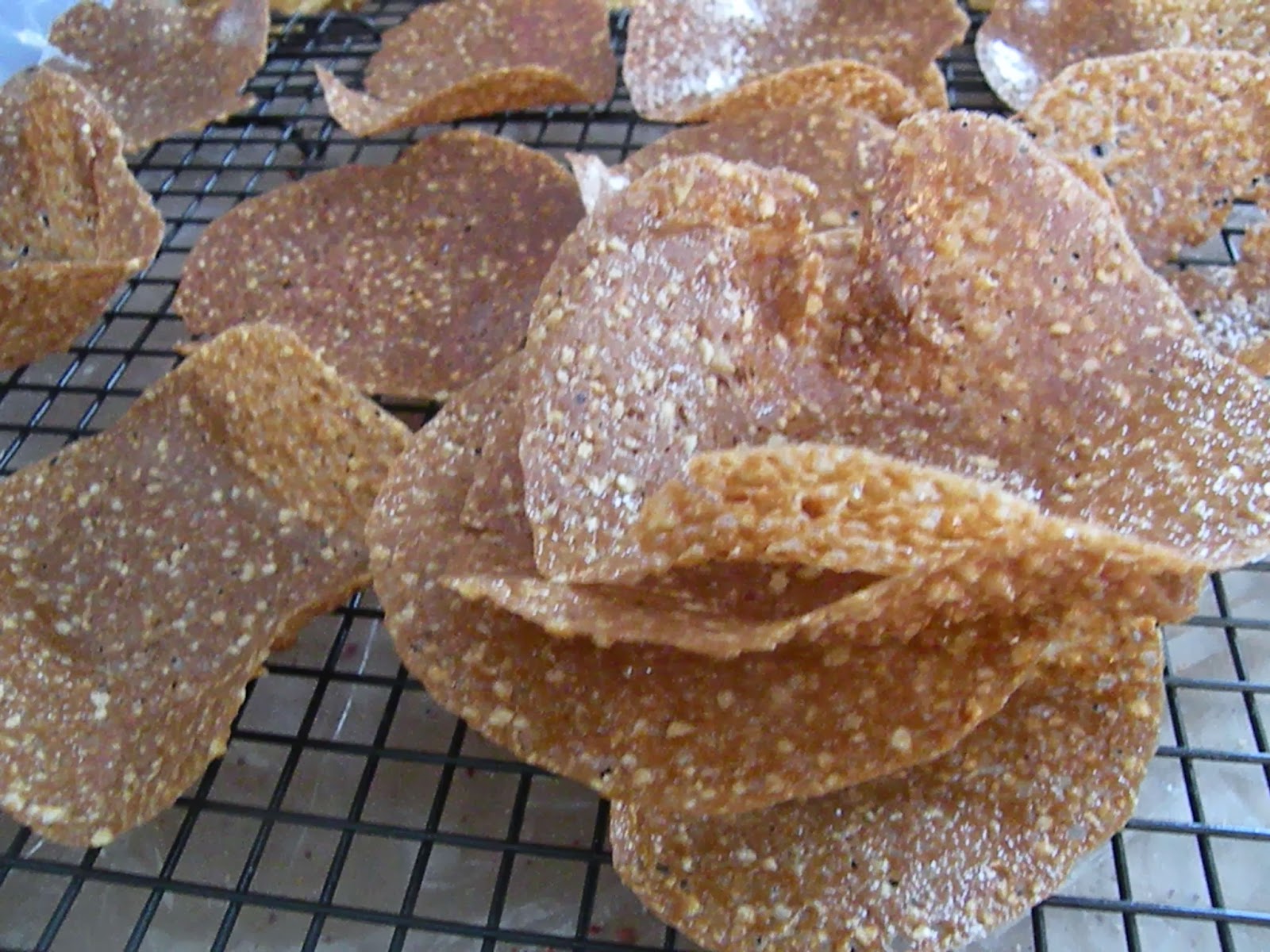 Winged Musings Hazelnut Cocoa Tuile Cups Filled With Bittersweet