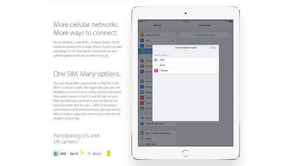 Apple iPad Air 2 - Apple SIM