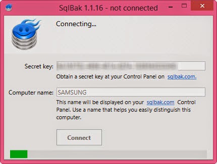 SQLBak-Connection-successful