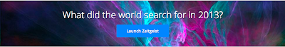 Scritta "What did the world search for in 2013" con sfondo viola.