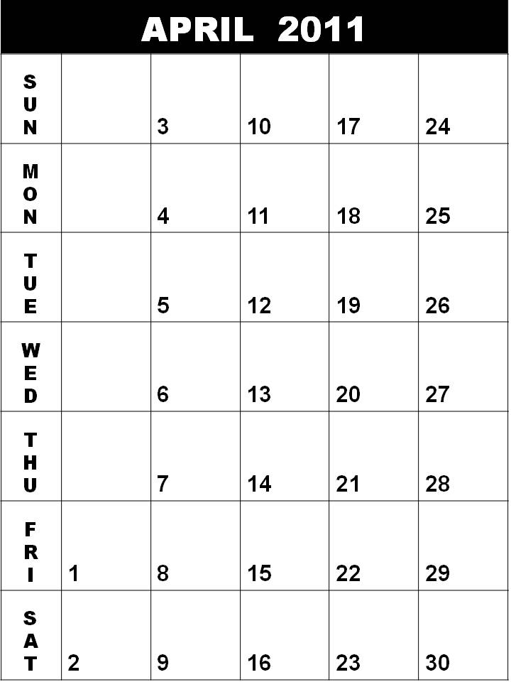 blank calendar 2011 april. Blank+calendar+april+2011