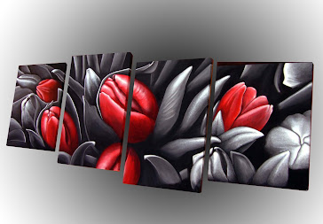 Cuadros tulipanes rojos
