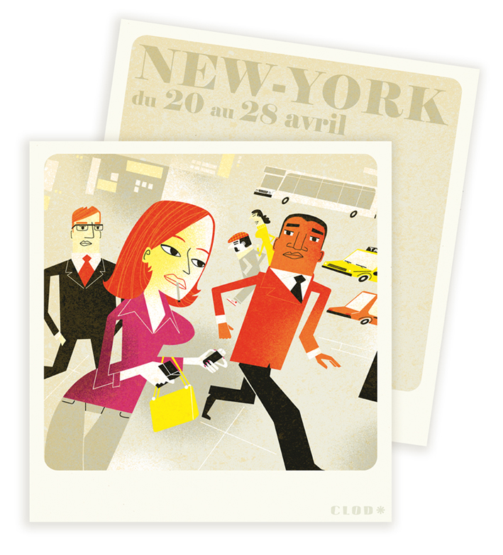 Clod illustration polaroid New York