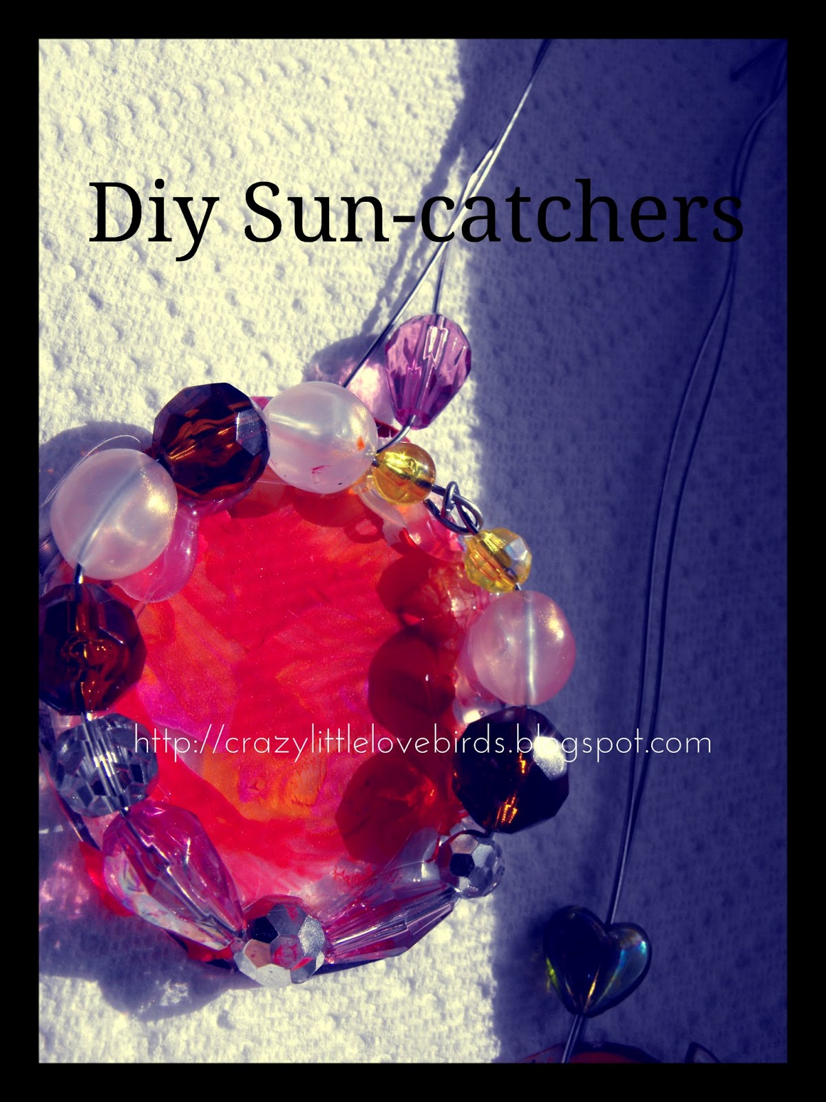Crazylittlelovebirds DIY paint/beaded suncatchers!