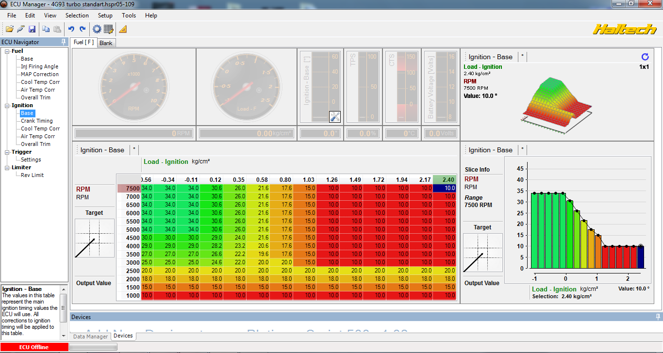 Fuel Map and Ignition Map