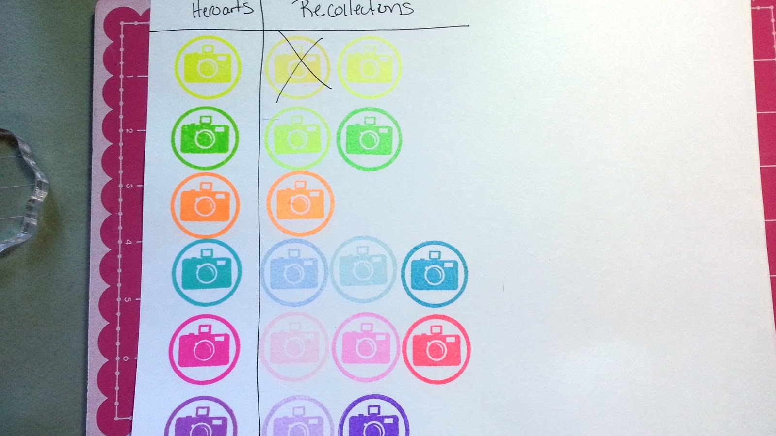 Crystal's Creative Spot Hero Arts Neon ink Vs. Recollection neon ink