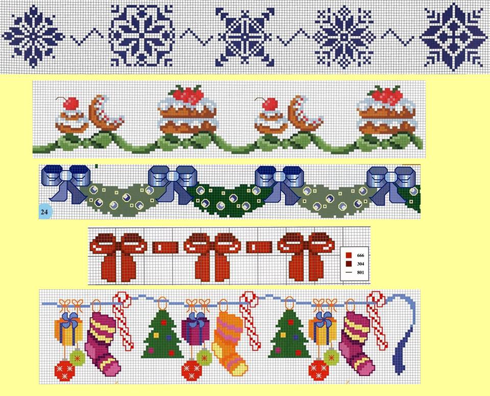 Χειροτεχνήματα Χριστουγεννιάτικες μπορντούρες για κέντημα / Christmas