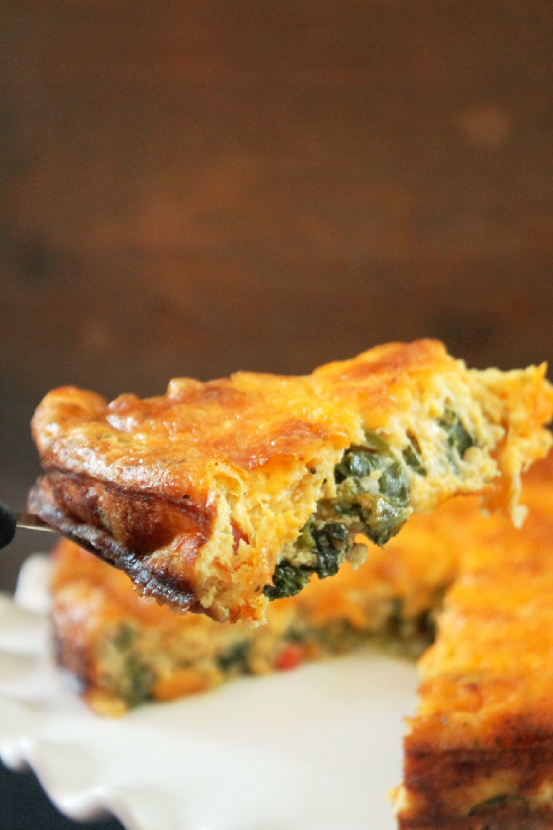 Not Quite a Vegan...? Cheesy Kale Quiche