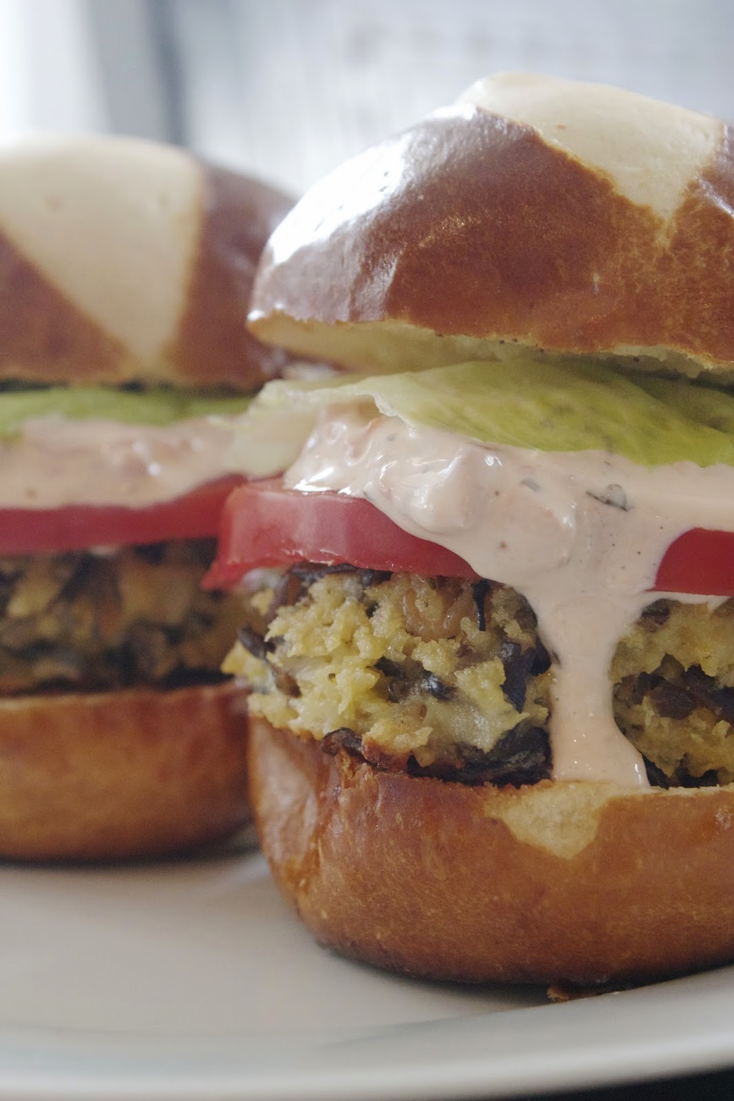 Thyme In Our Kitchen Wild Rice and Hummus Burgers