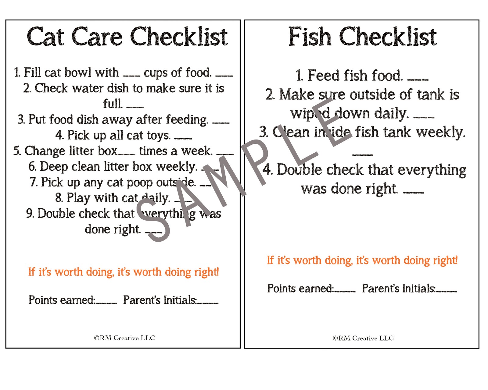 cat check list