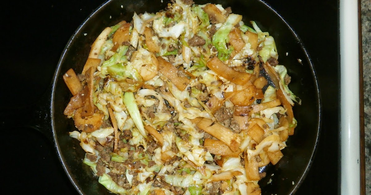 Asianstyle Ground Beef and Cabbage Modern Mother Cubbard
