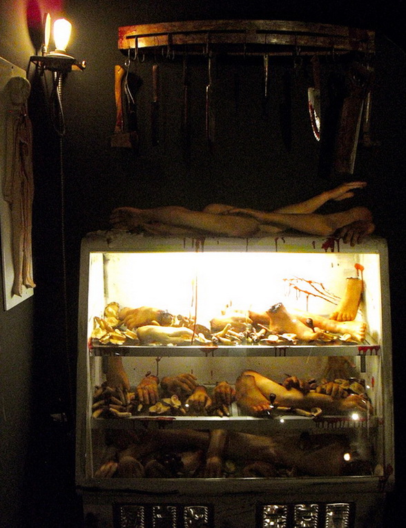 A gory live scene from