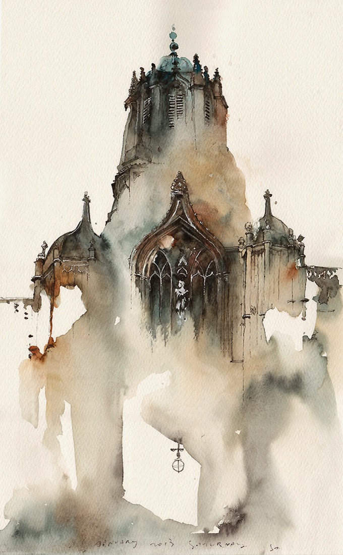 23-UK-Oxford-Tom-Gate-Sunga-Park-Surreal-Fantasy-of-Dream-Architectural-Paintings-www-designstack-co