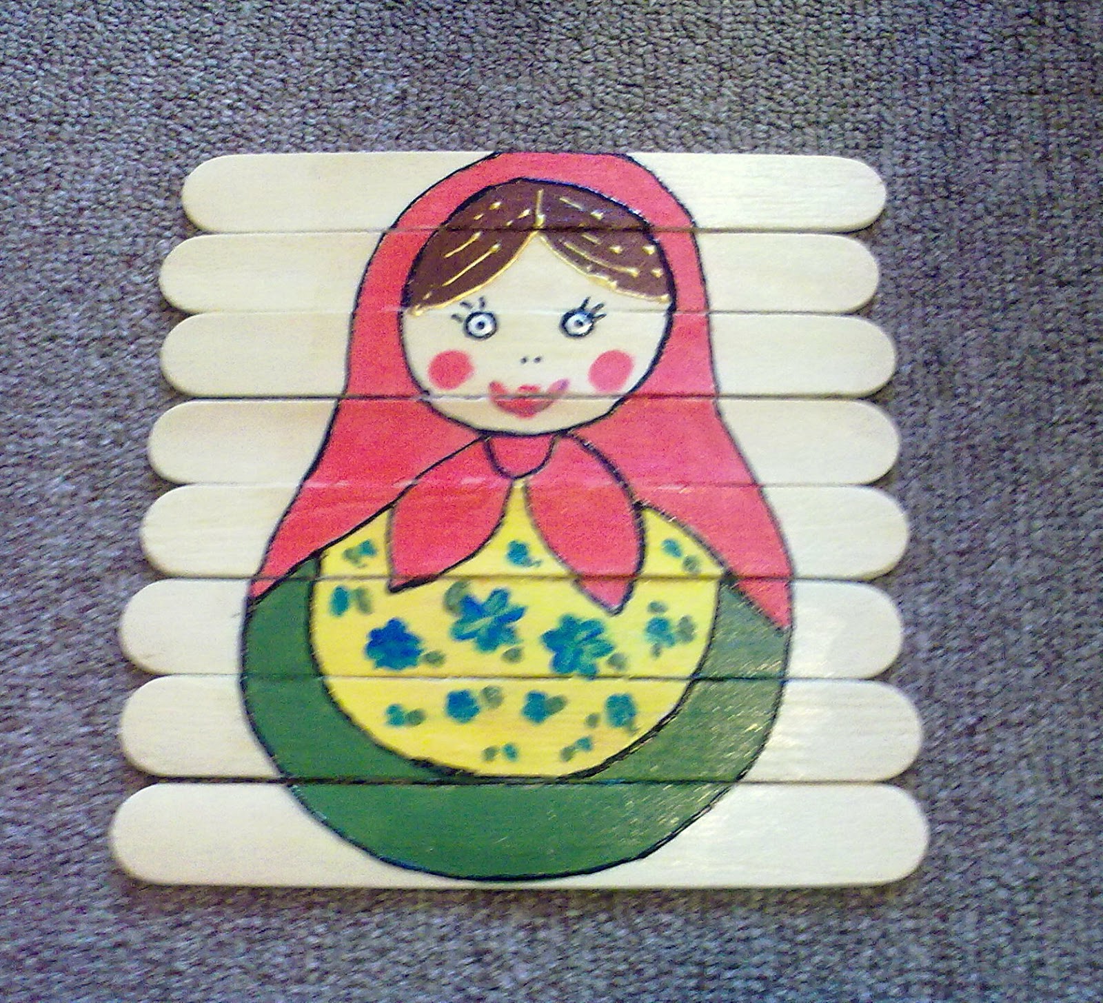 Фото матрёшки из бумаги