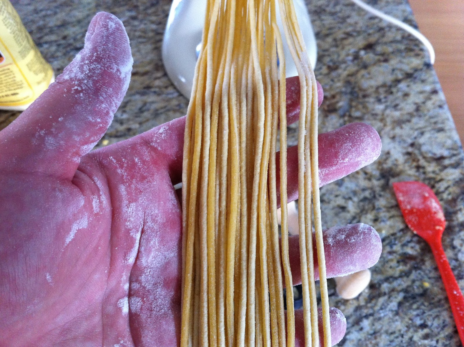 Cooking with SAHD Homemade (Extruded) Spaghetti