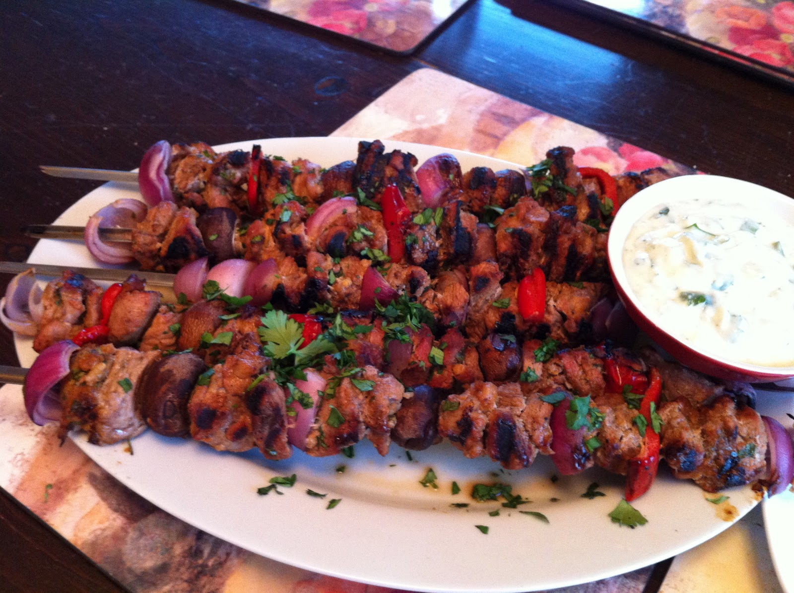 Recipes from 4EveryKitchen Cilantro Honey & Spiced Lamb Kebabs with