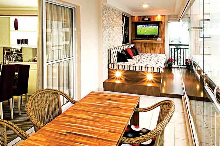 Sala De Tv Na Varanda ~ Valente Arquitetura e Design de Interiores VARANDA DE APARTAMENTO Sala De Tv Na Varanda ~ Valente Arquitetura e Design de Interiores VARANDA DE APARTAMENTO