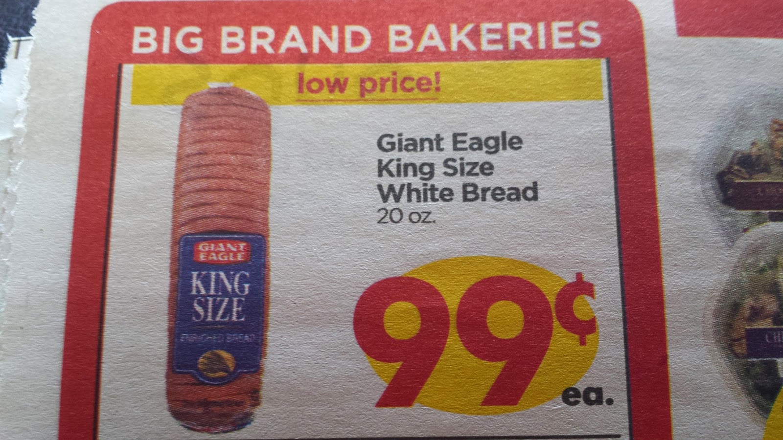 STOCK UP! FREE BREAD at Giant Eagle! A Single Coupon