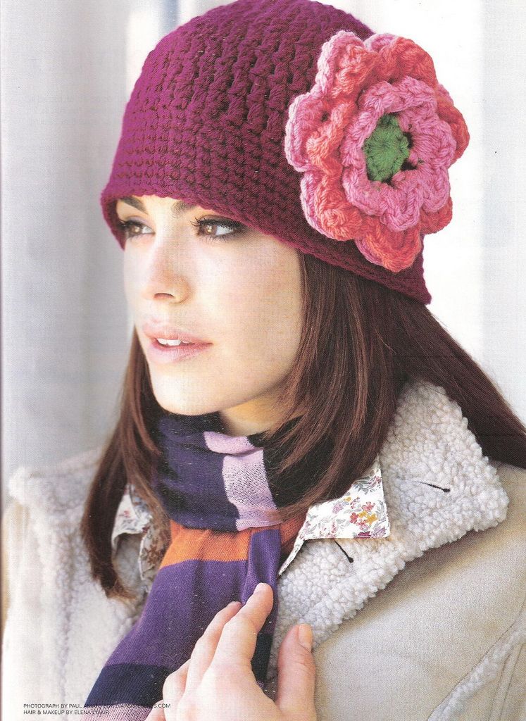 Gorro Floral a Crochet