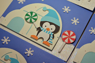 Penguin Winter Candyland Baptism Invitations