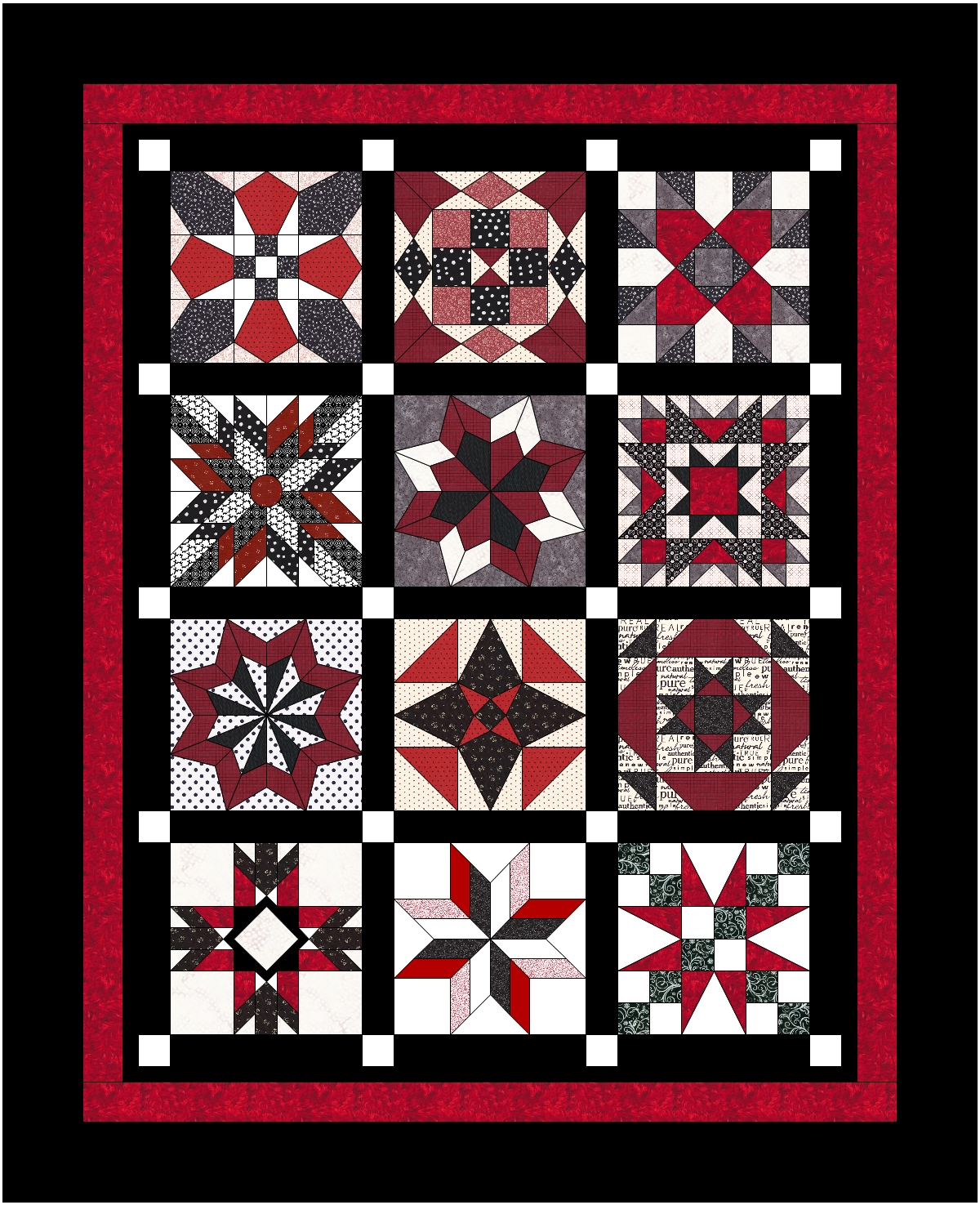 Bee Quilted Advanced Star Sampler Quilt Block of the Month Club