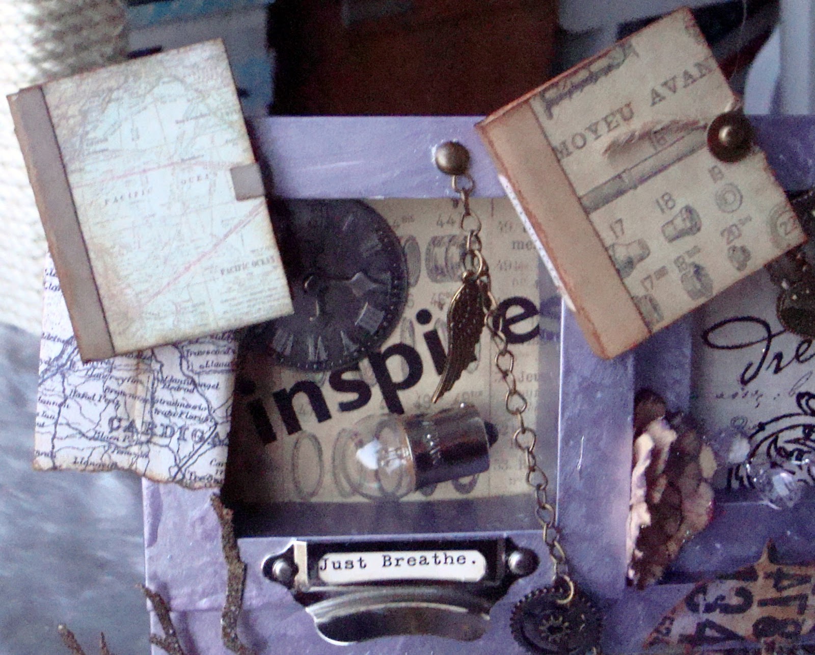 Vintage creative art: fotolijst Ideeën ruimte paars