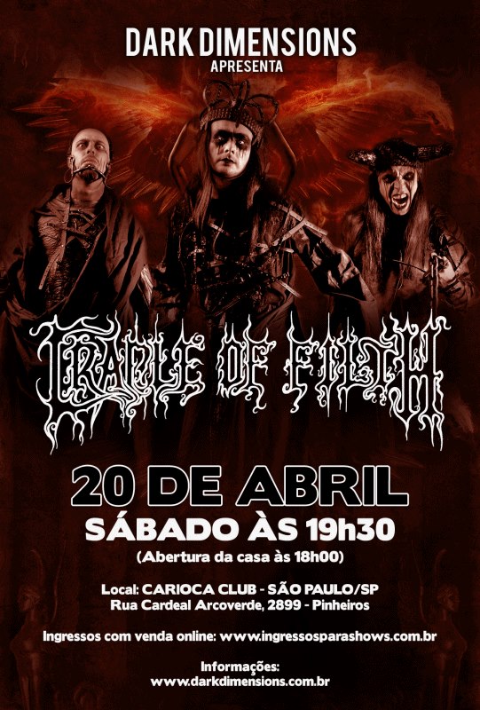 Cradle of Filth em São Paulo Cradle of Filth em São Paulo