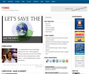 Forbiz Blogger Template