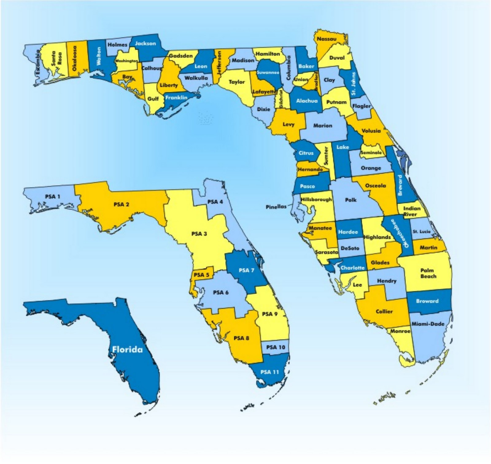 Florida County Map City | County Map Regional City