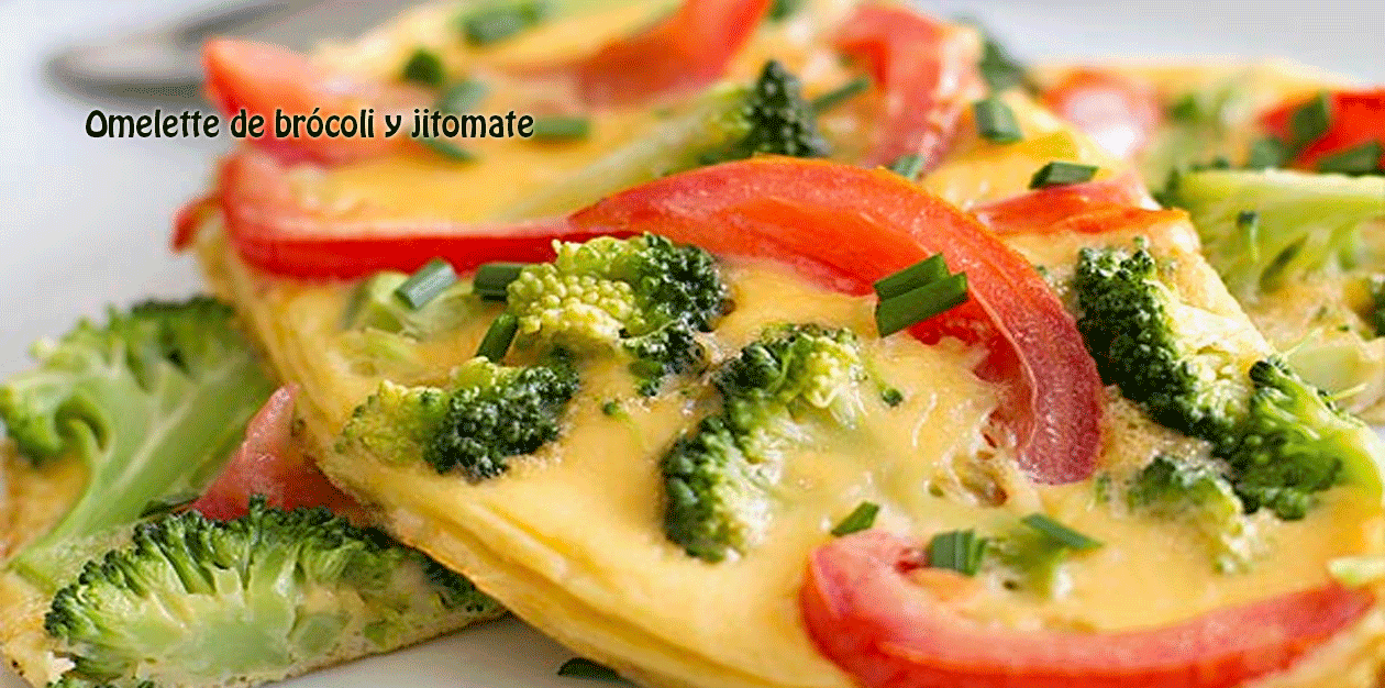 Omelette de brócoli y jitomate Recetas de desayunos