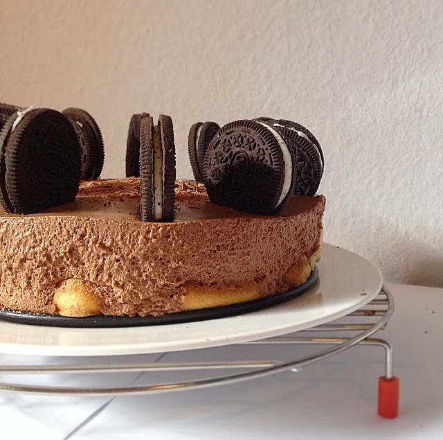 Baking is Love nobake ladyfingersbased chocolate mousse cake.