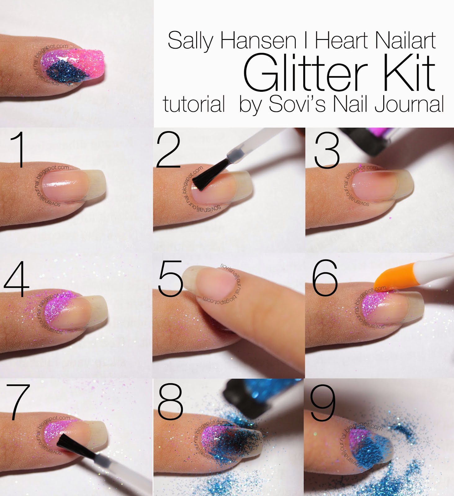Sovi's Nail Journal Sally Hansen I Heart Nailart Kit Tutorial