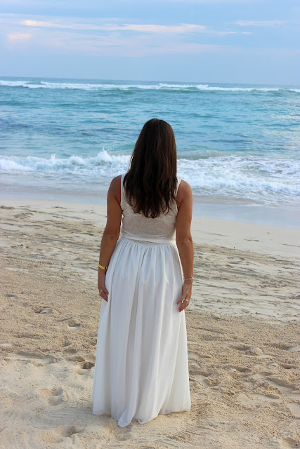 Robe naf naf blanche, punta cana bavaro