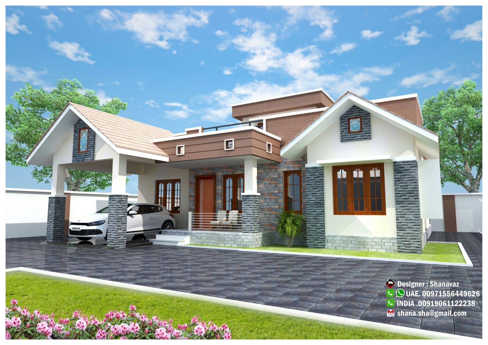 1300 Sq Ft, Single Floor Home Design SWEET HOME WITH LOW BUDGET