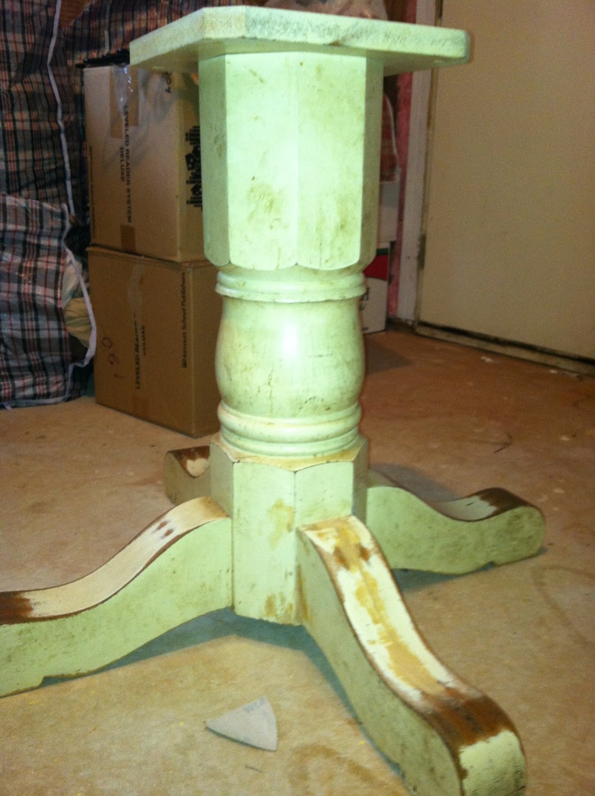 Encore Creations Faux Leather Top Table Makeover