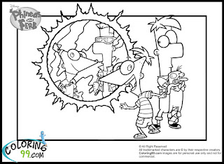 phineas and ferb coloring pages