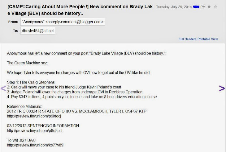 Brady Lake Village cop Tyler McClamroch is a 5 foot tall piece of shit !