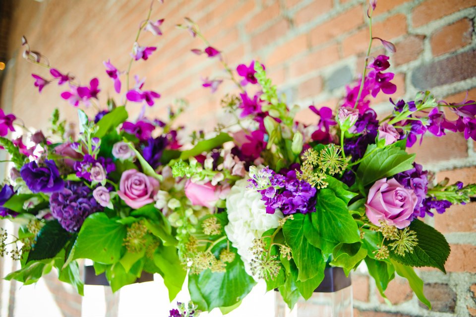 A gorgeous November wedding with deep purple bouquets