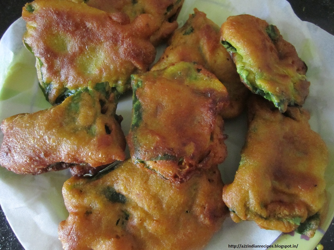 All Marathi Recipes Spinach / Palak Bhajis
