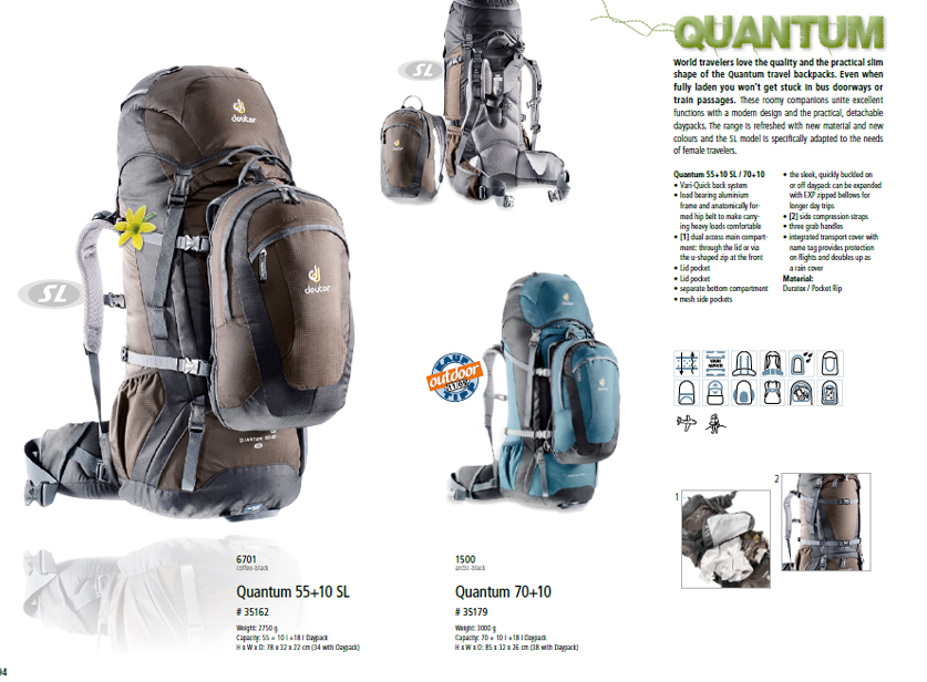 ORIGINAL DEUTER MALAYSIA Quantum 55 + 10 SL