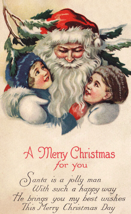 Have a beautiful christmas sunny Restored, Nostalgic, Christmas Postcards of Santa Claus | Belznickle