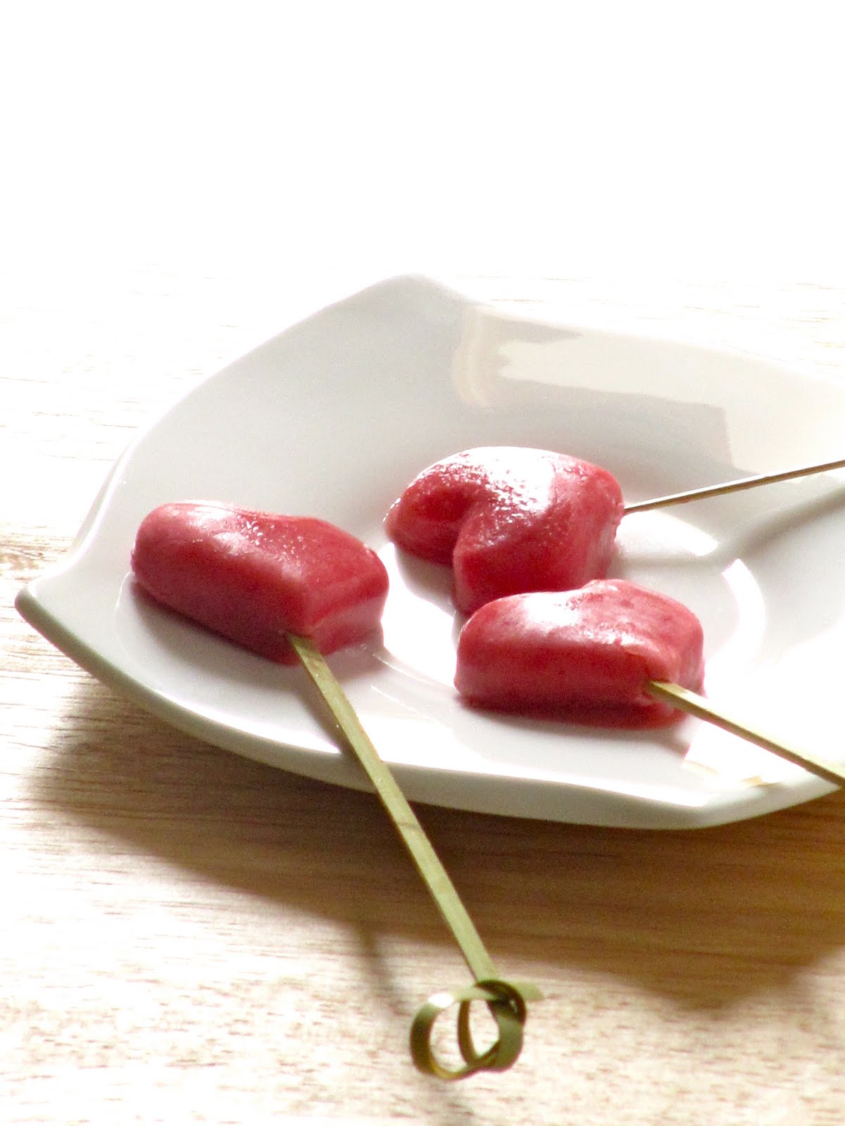 Plateful Popsicles — juicy frozen fruits on a stick — a taste of summer